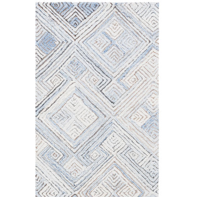 Micro-Loop 957 Hand Tufted Wool Pile Geometric Rug