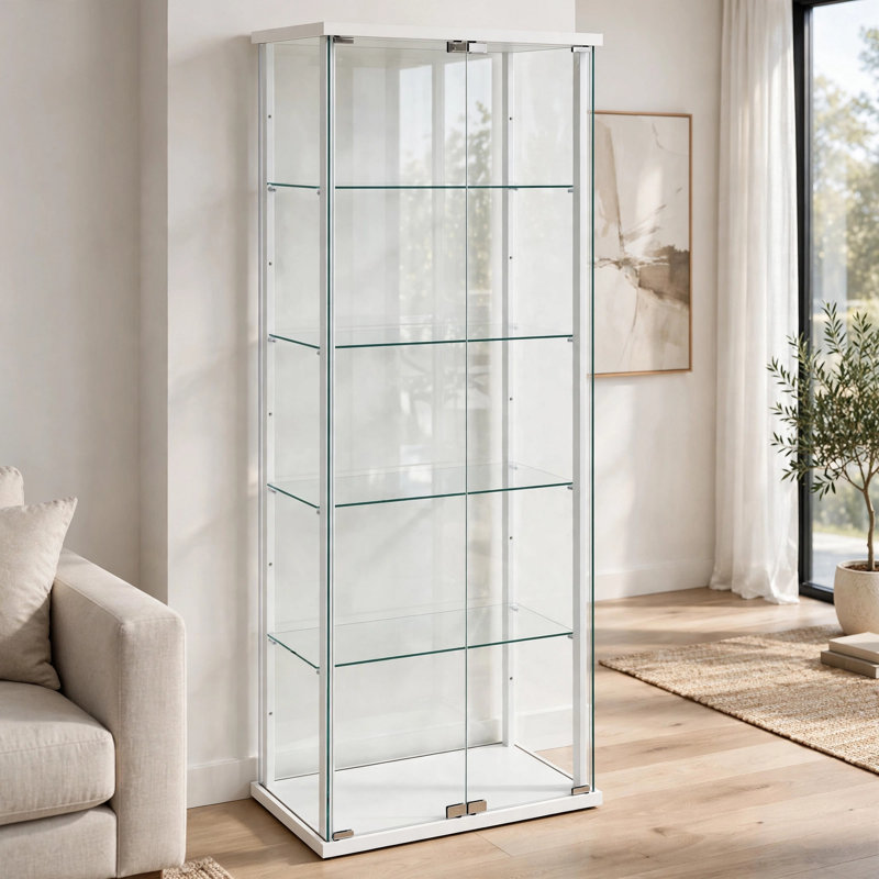 Lisa 23.75 " W Glass Curio Cabinet