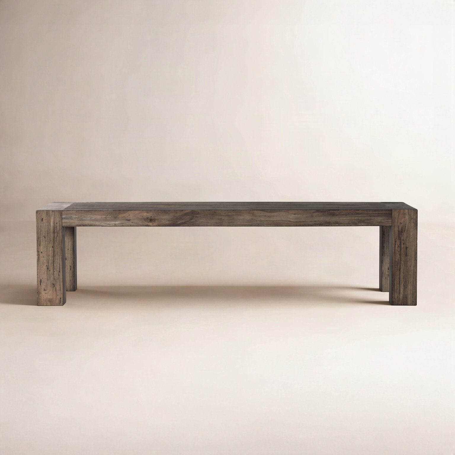 Lockney 108'' Dining Table, Ebony Rustic Wormwood Oak, 30'' H x 108'' W x 43'' D