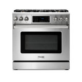 Thor Kitchen 36" 6 Cubic Feet Smart Natural Gas Free Standing Range with 6 Burners