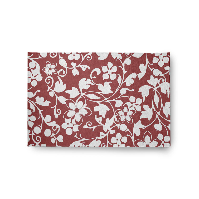 Chenille Floral Indoor Rug