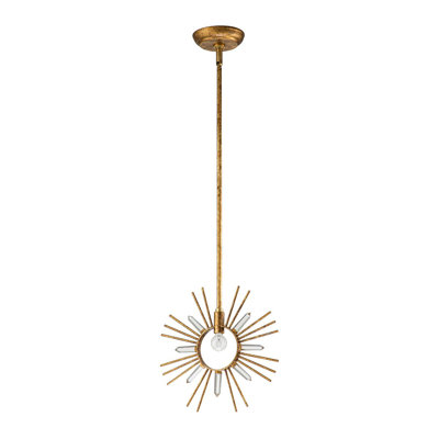 Luminaire suspendu doré à 1 lumière John-Ross
