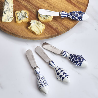 Fitz And Floyd Blue Fin Assorted Spreaders, Set Of 4