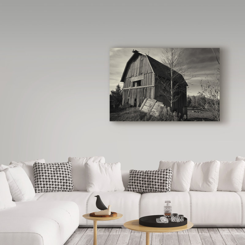 «Old Barn Autumn» par Molloy, reproduction de photo sur toile tendue, H 12 po x l 19 po