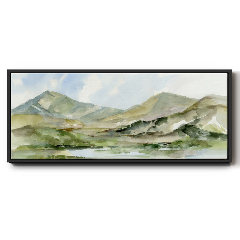 Serene Mountains II - toile encadrée, H 20 po x l 50 po