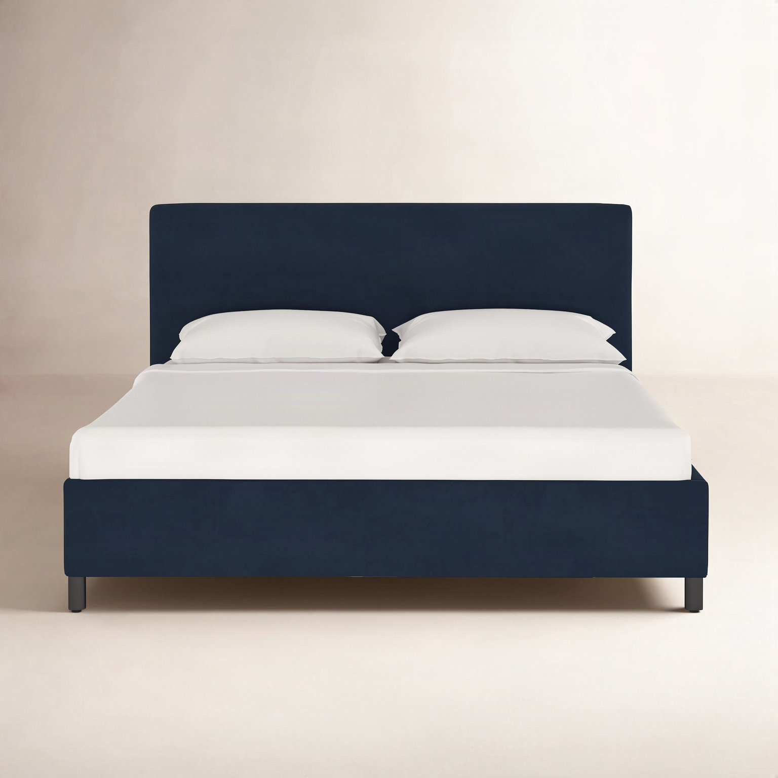 Pyburn Platform Bed, Queen, Classic Ink Performance Velvet
