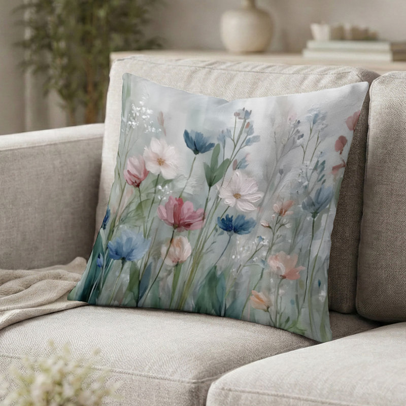Coussin Green Green Wildflower Meadows - Wildflowers, H 16 po x l 16 po