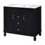 Meuble-lavabo 36 po avec lavabo supérieur, armoire de rangement moderne avec 2 portes à fermeture douce et 2 tiroirs, meuble-lavabo simple-870159674
