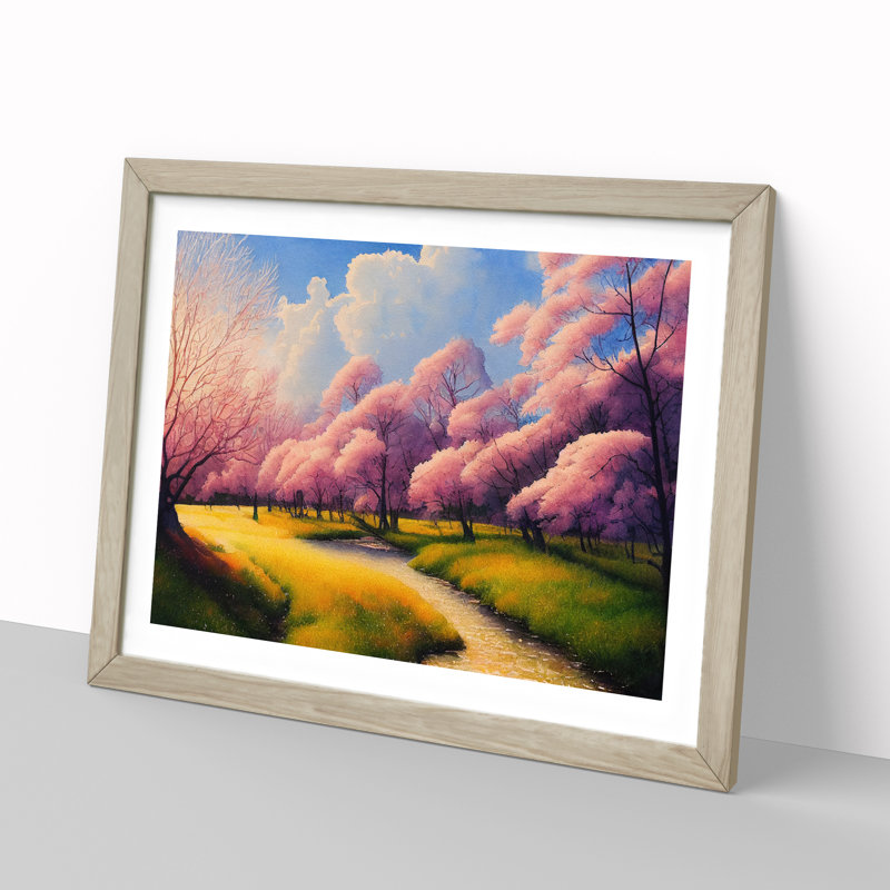 Spring Forest Watercolour Vol.4 - Single Picture Frame Print, 34cm H x 46cm W x 2cm D