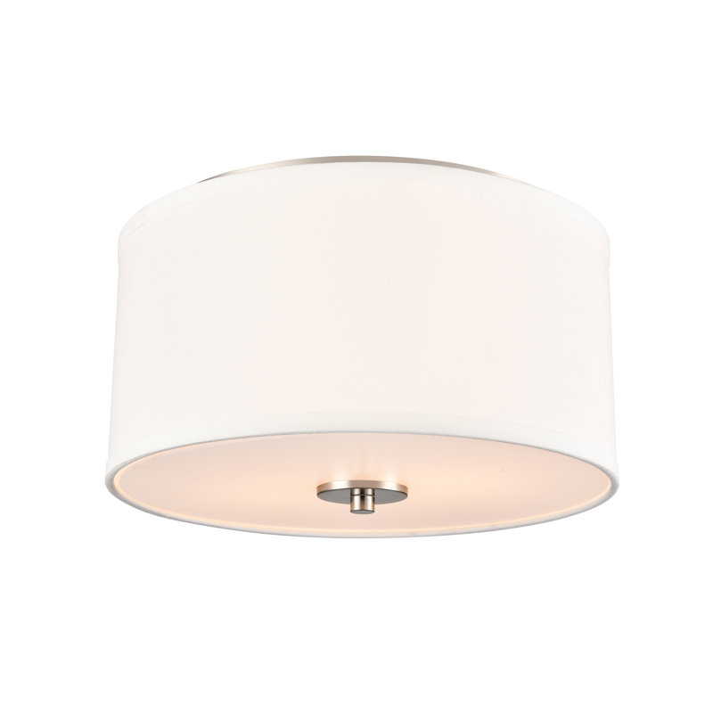 Plafonnier encastré 2 lumières Halima, Nickel brossé