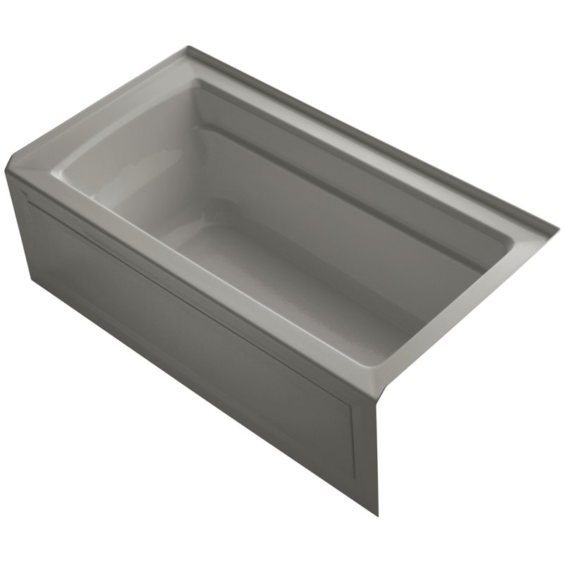 Archer 60" x 32" Soaking Bathtub, Cachemire, Droite