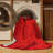 Machine Washable Solid Red Area Rug-309303186