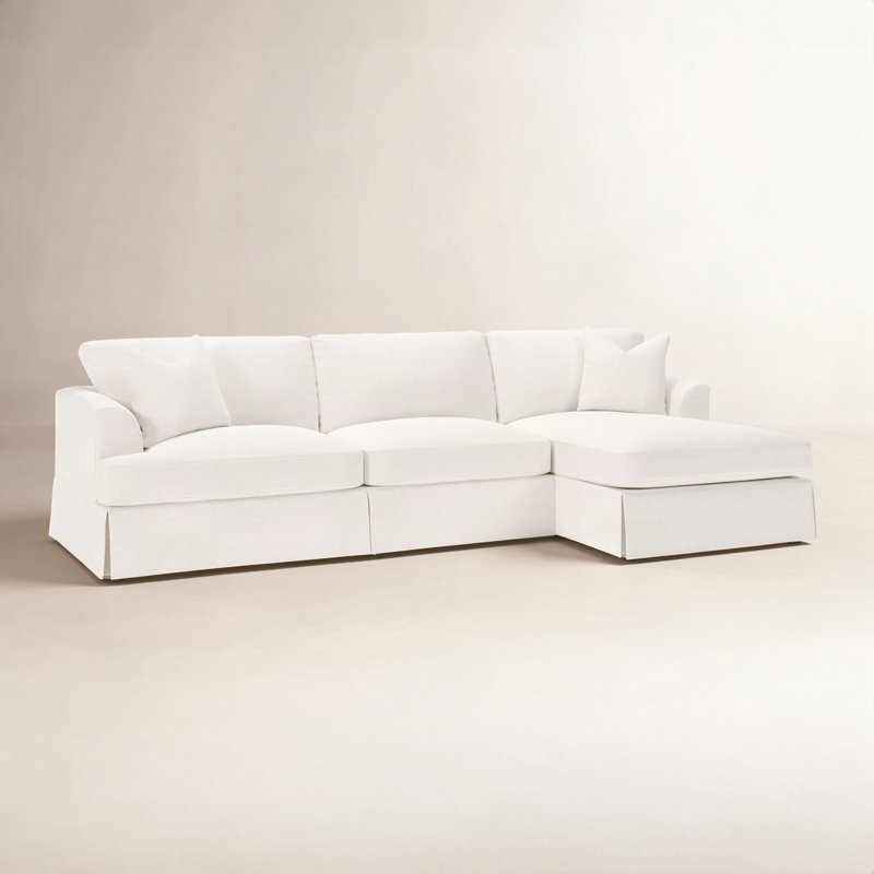 Lucia Chaise Sectional, Right Hand Facing, Canvas Flax Sunbrella® Canvas