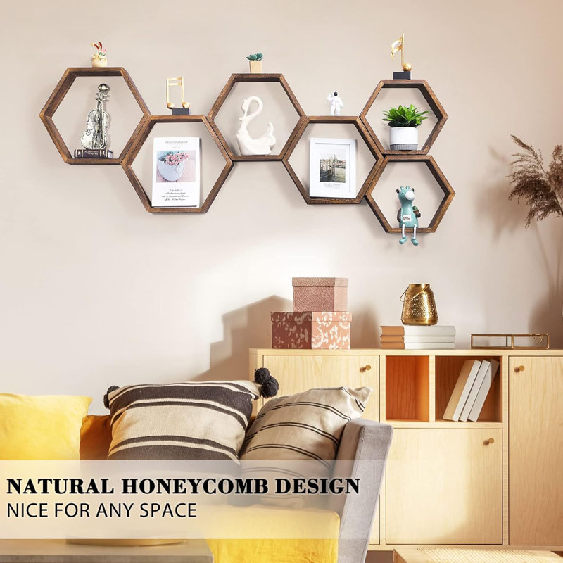 Hexagonal Floating Shelf