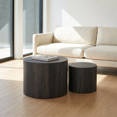 Ensemble de 2 tables basses gigognes, parfaites pour les petits salons et les chambres