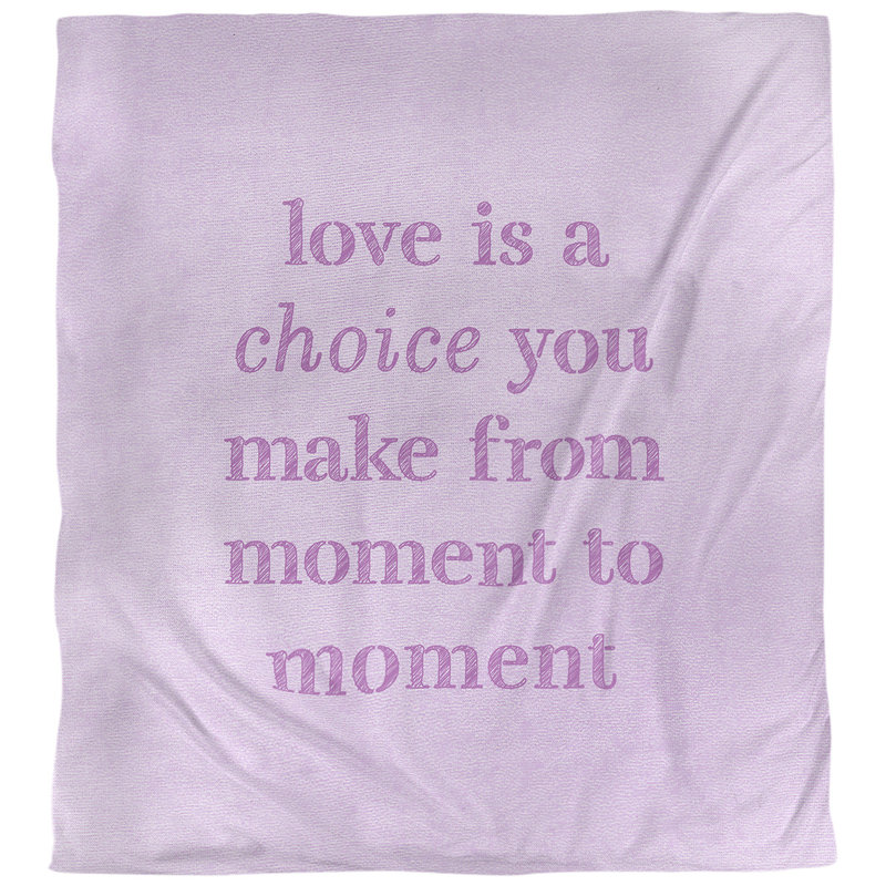Housse de couette simple love is a choice quote, Housse de couette pour grand lit, Violet