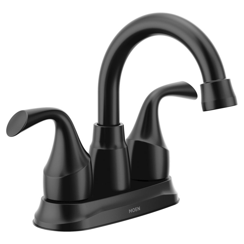 Robinet de salle de bain central avec bonde Idora, Noir mat