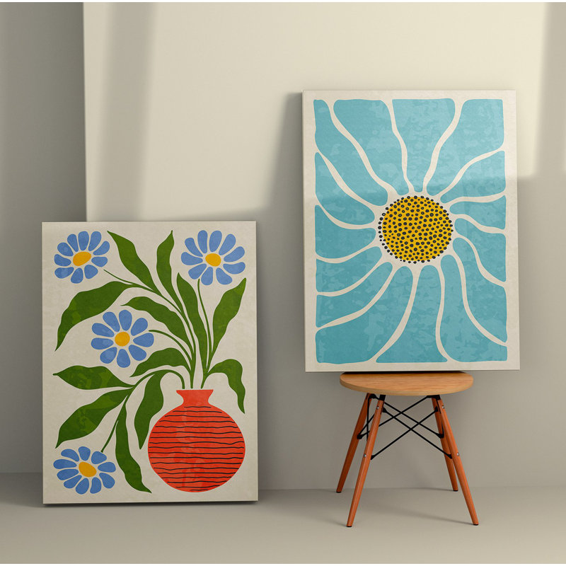 Élégantes peintures sur toile décoratives (2 pièces), 19,7 po x 27,6 po chacune | 100% toile avec cadres 100% bois | Superbe art mural pour le salon et la chambre à coucher, parfait pour la décoration intérieure et les idées de cadeaux