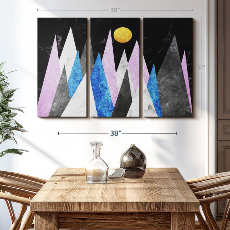 «Marble Texture Mountains» sur toile, H 32 po x l 50 po x P 1,25 po