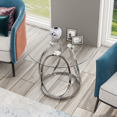 Paloalto Glass Top End Table