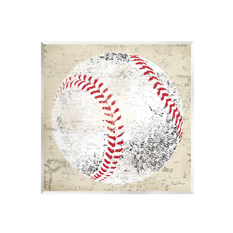 «Ax-456-Wood Rustic Baseball Sports On MDF» par Peter Horjus, impression