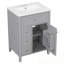 Meuble-lavabo avec lavabo, 3 tiroirs, 1 armoire et tablette réglable-2059834016