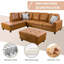 Canapé modulaire en cuir synthétique 3 pièces 3 pièces-1113277201