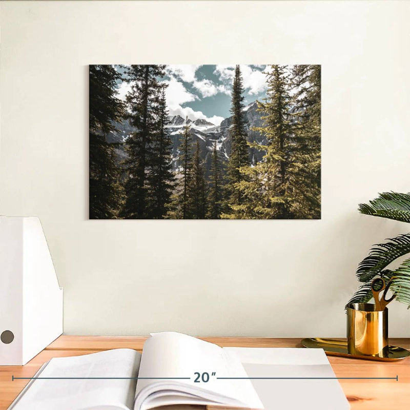 Harnek Ten Peaks Through Pine Trees, 8" H x 12" W