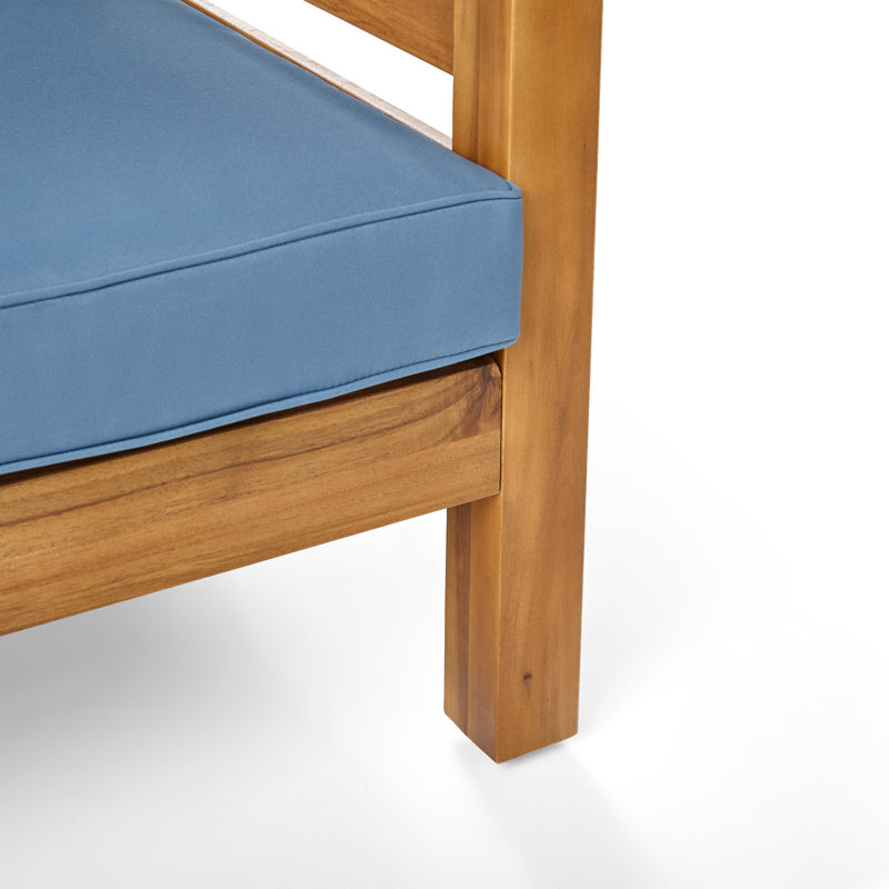 Ensemble de conversation modulaire avec coussins Maher, Bleu