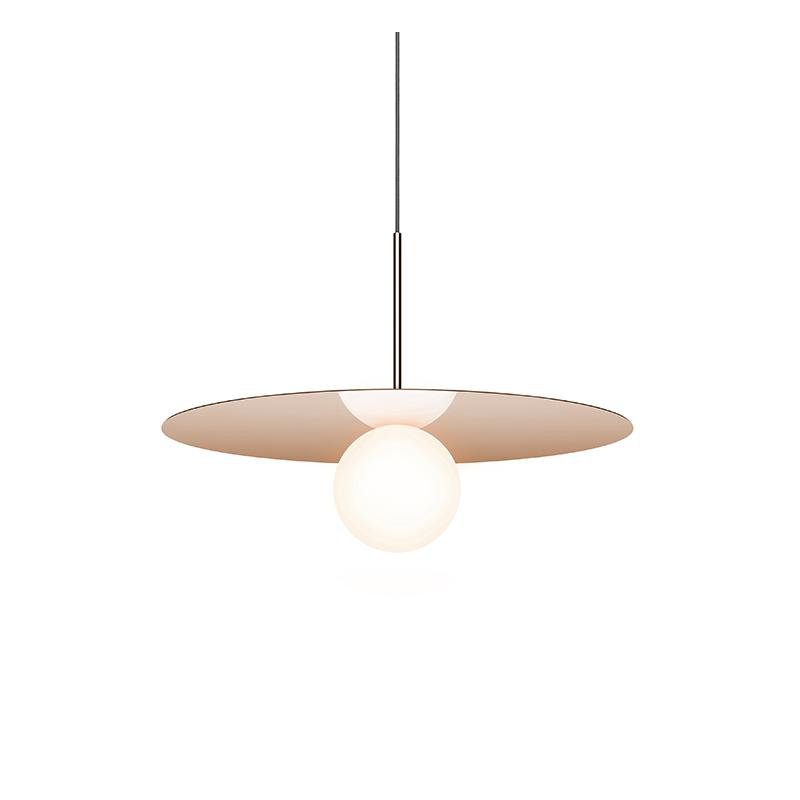Bola Disc Pendant, Rose Gold, 13" H x 12" W x 12" D