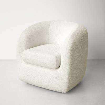 Aquila Upholstered Swivel Barrel Chair & Reviews | AllModern