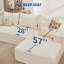 Canapé modulaire 110 po Chenille Cloud, canapé modulaire en L, siège profond, installation sans outil pour le salon-1366675660