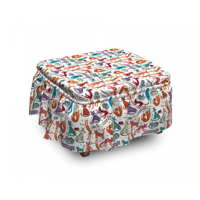 Box Cushion Ottoman Slipcover