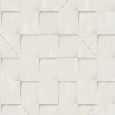 Prism Grid White Wallpaper