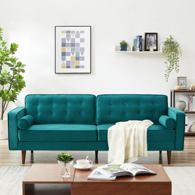 Bouie 84.5" Velvet Square Arm Sofa