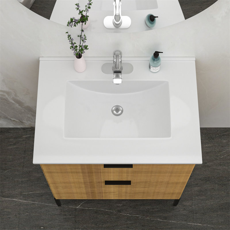 Plateau de meuble-lavabo en céramique 31 po avec lavabo
