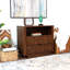 Table de chevet en bois massif 2 tiroirs Pliner