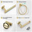 Brushed Gold Towel Bar Set 10 Pieces Bathroom Hardware Accessories Set Towel Rack Set For Bathroom SUS304 Stainless Steel Wall Mounted 23.6 Inch