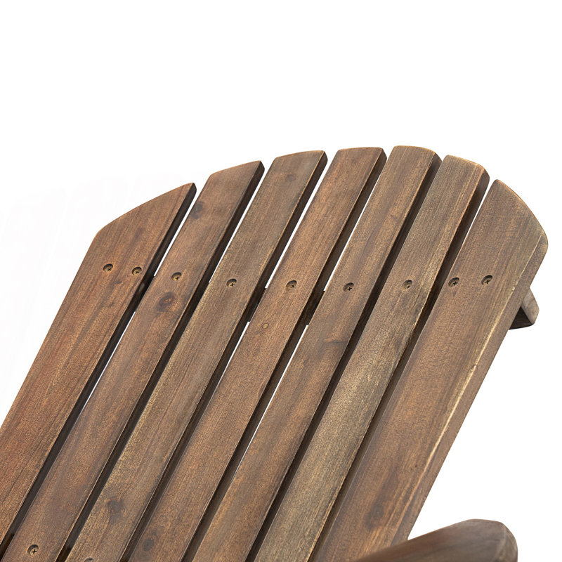 Chaise Adirondack avec lattes traditionnelles, Gris