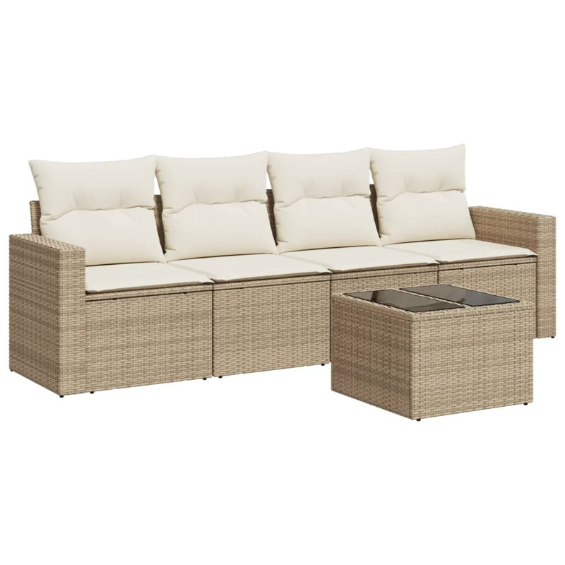 Grand canapé modulaire en rotin PE Vidaxl