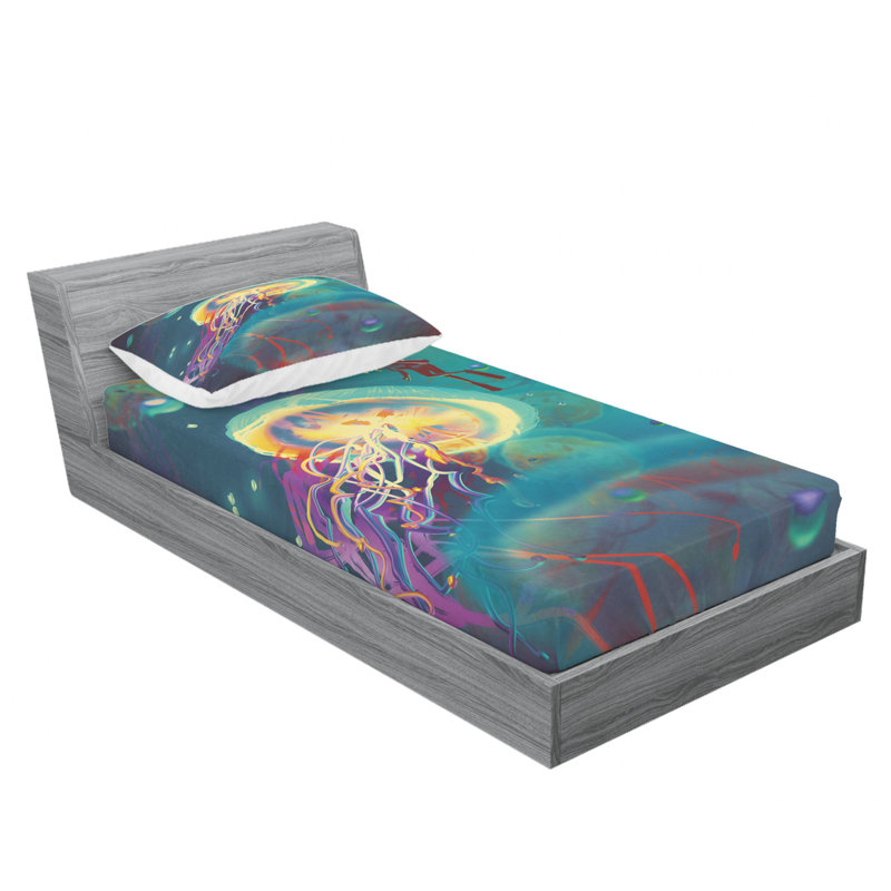 Microfiber Sheet Set, Twin Sheet Set with 1 Pillowcase