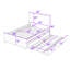 Lit plateforme double en velours avec lit gigogne-255166094