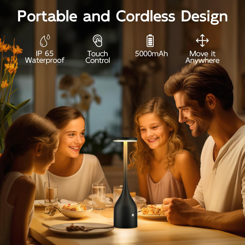 Cordless Table Lamps Set Of 2 Small Rechargeable Lamps Battery Operated Lamp Waterproof Portable Wireless Led Table Light 3 Way & Stepless Dimmable