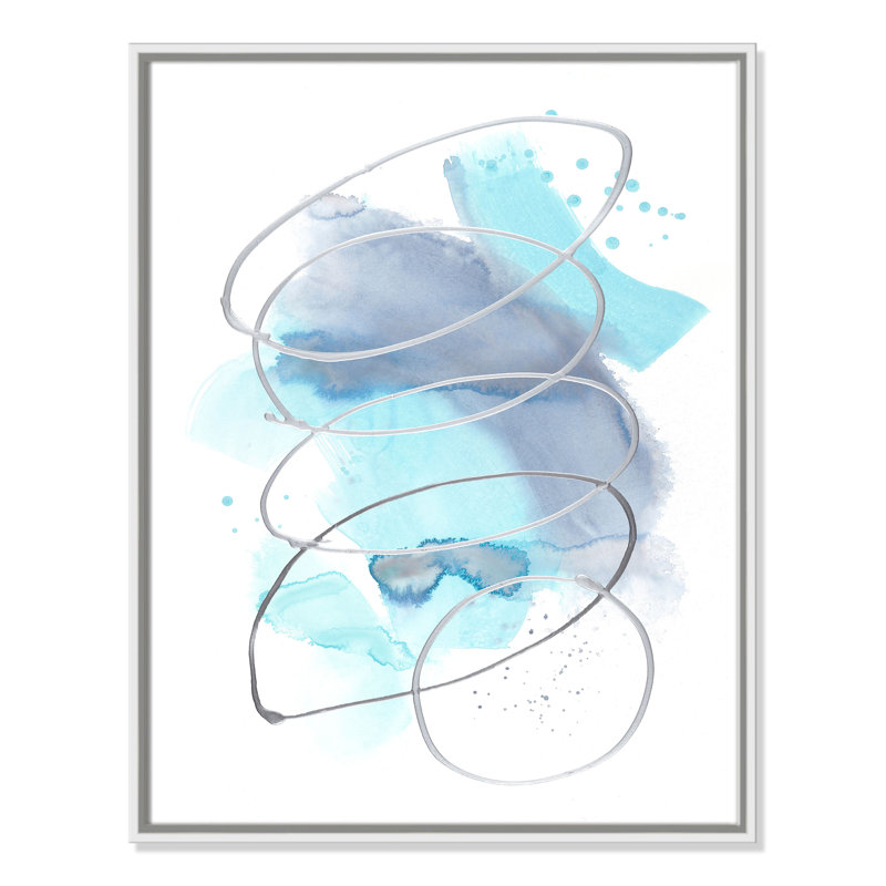 Pool Party 2 - Cadre flottant, reproduction d'art sur toile, H 28 po x l 22 po x P 2 po, Cadre blanc