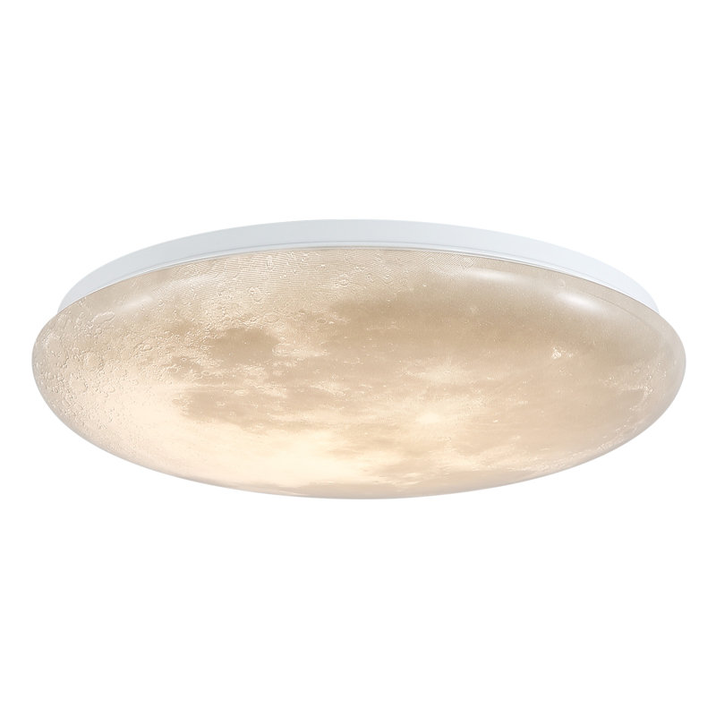 15" Moon Surface LED Ceiling/Wall Light – Adjustable Color Temp, Dimmable, ETL-Certified