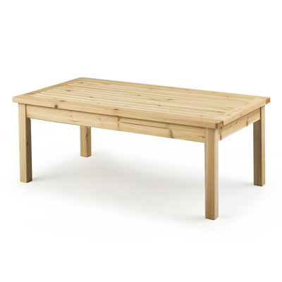 Patio Light Brown Wood Table by August Grove