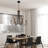 28" 6-head Wrought Iron European Style Living Room Pendant Light