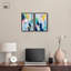 Art mural bleu sur toile Blush Boho-115198527-115198528