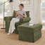 Chaise d'appoint rembourrée avec repose-pieds en chenille-743789303