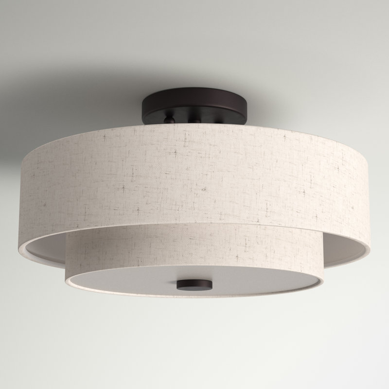 Ashaud Fabric Semi Flush Mount